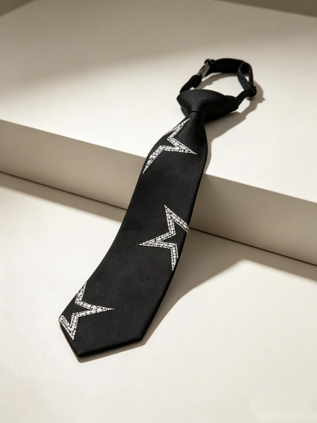 Bow Tie Pre Tied - Voorgeknoopte stropdas met sterrenpailletten, verstelbare vlinderdas,