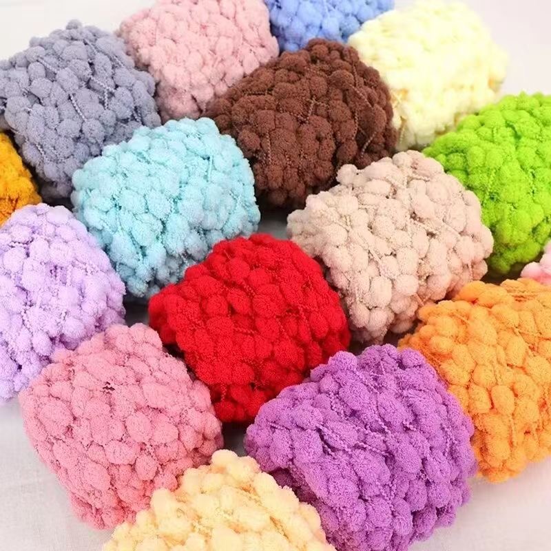 Woven Scarf Blanket - 100g Pom Pom Garen Kleurrijk Dik