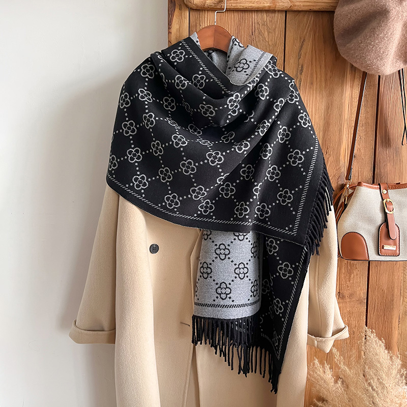 Woven Scarf Blanket - Merken Jacquard Ontwerp Winter Dubbelzijdige Sjaal
