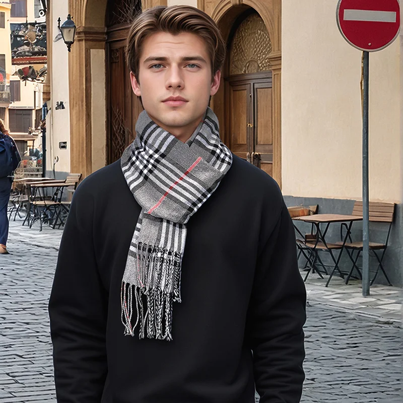 Nieuwe Ontwerp Plaid Kasjmier  - Muffler Men Wool recensie en prijs