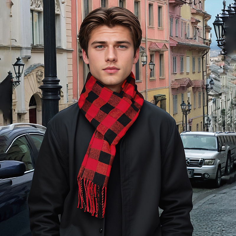 Nieuwe Ontwerp Plaid Kasjmier  - Muffler Men Wool recensie en prijs