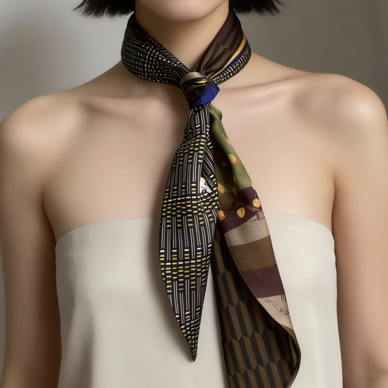 Luxe Print Lang Haarlint Bevel - Face Scarf Mask recensie en prijs