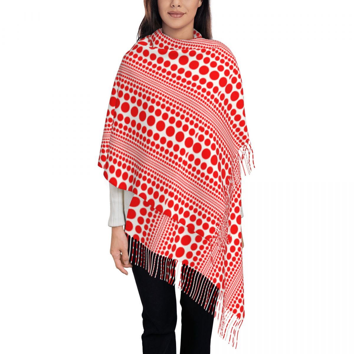 Rode Infinity Polka Dots sjaal - Infinity Scarf Knit recensie en prijs