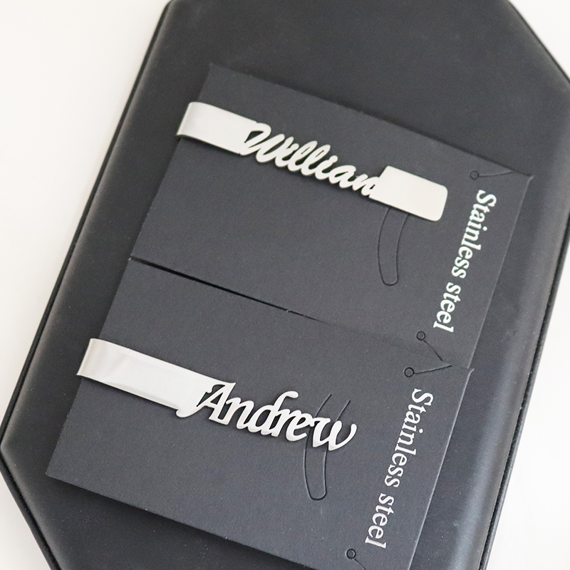 DIY Brief Naam Patroon 4.8*0.8 - Tie Clip Silver recensie en prijs